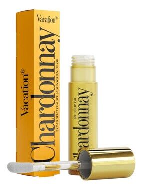 Vacation Chardonnay Sunscreen Lip Oil  NIB SPF 30 Clear Non Sticky